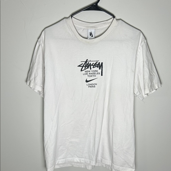 Nike x Stussy international White Tee with Black Logo - Picture 5 of 6